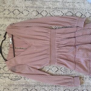 Hollister Blush Long-Sleeve Dress